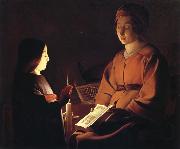 unknow artist The Education of the virgin oil on canvas